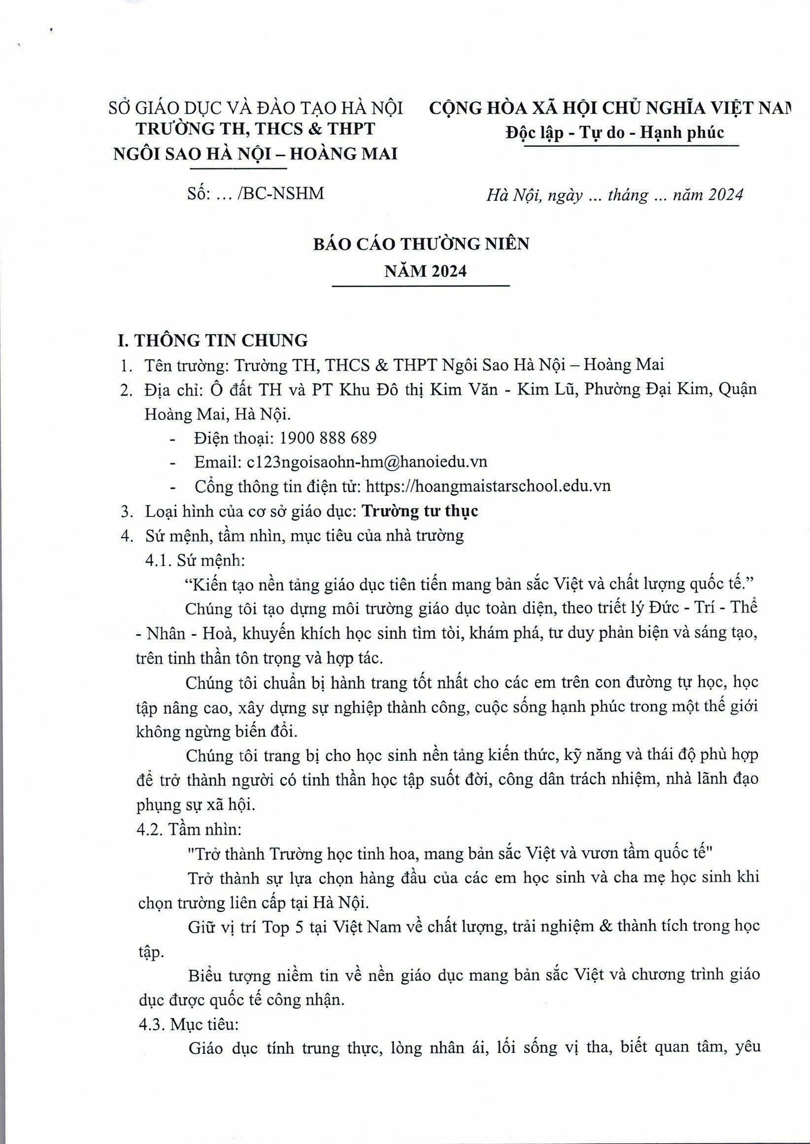 Báo cáo thường niên năm 2024