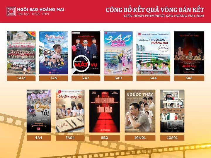Chúc mừng 11 tác phẩm xuất sắc nhất lọt vào vòng chung kết “Liên hoan phim Ngôi sao Hoàng Mai 2024”️️