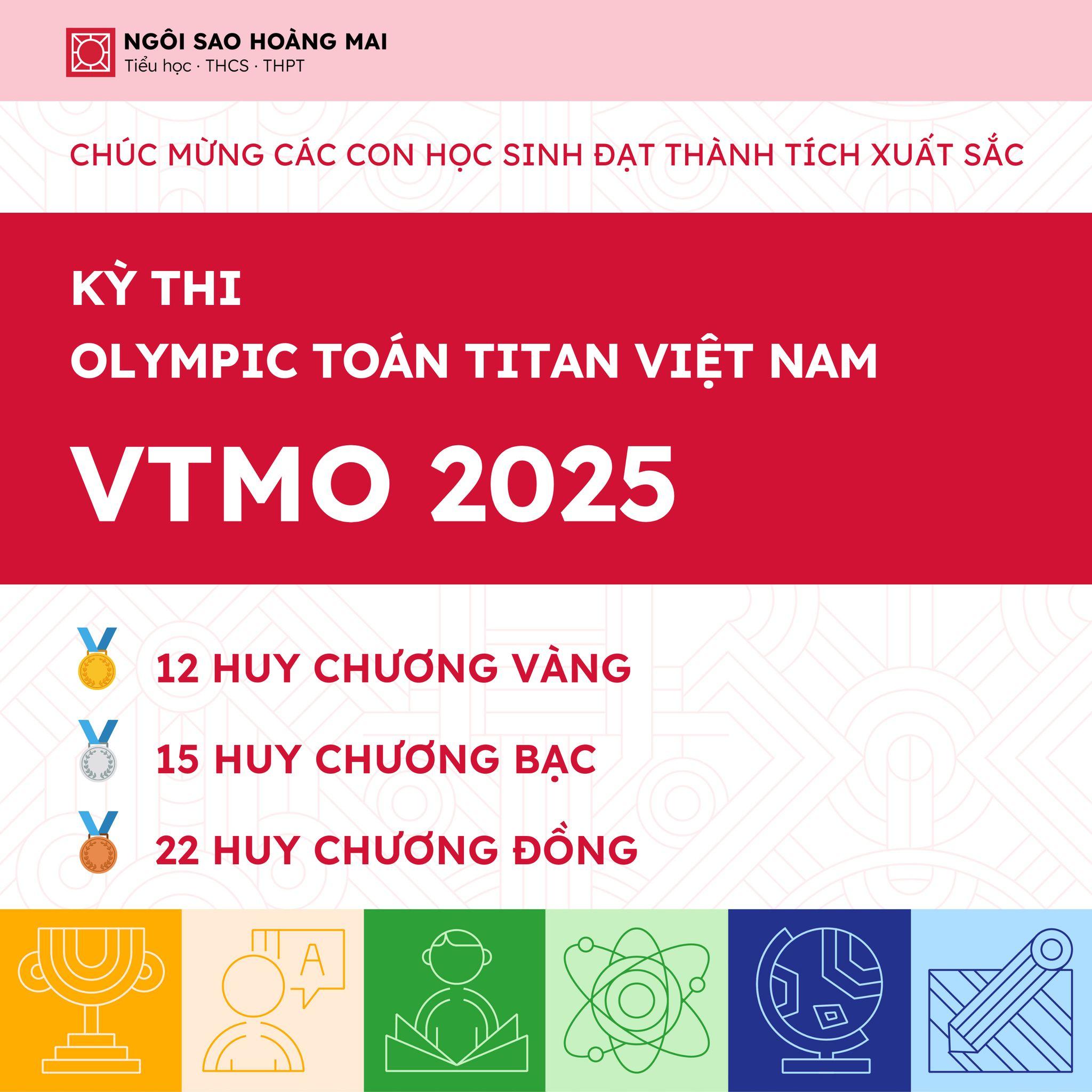 12 huy chương vàng và 49 giải thưởng: Dấu ấn rực rỡ của Ngôi sao Hoàng Mai tại Olympic Toán Titan